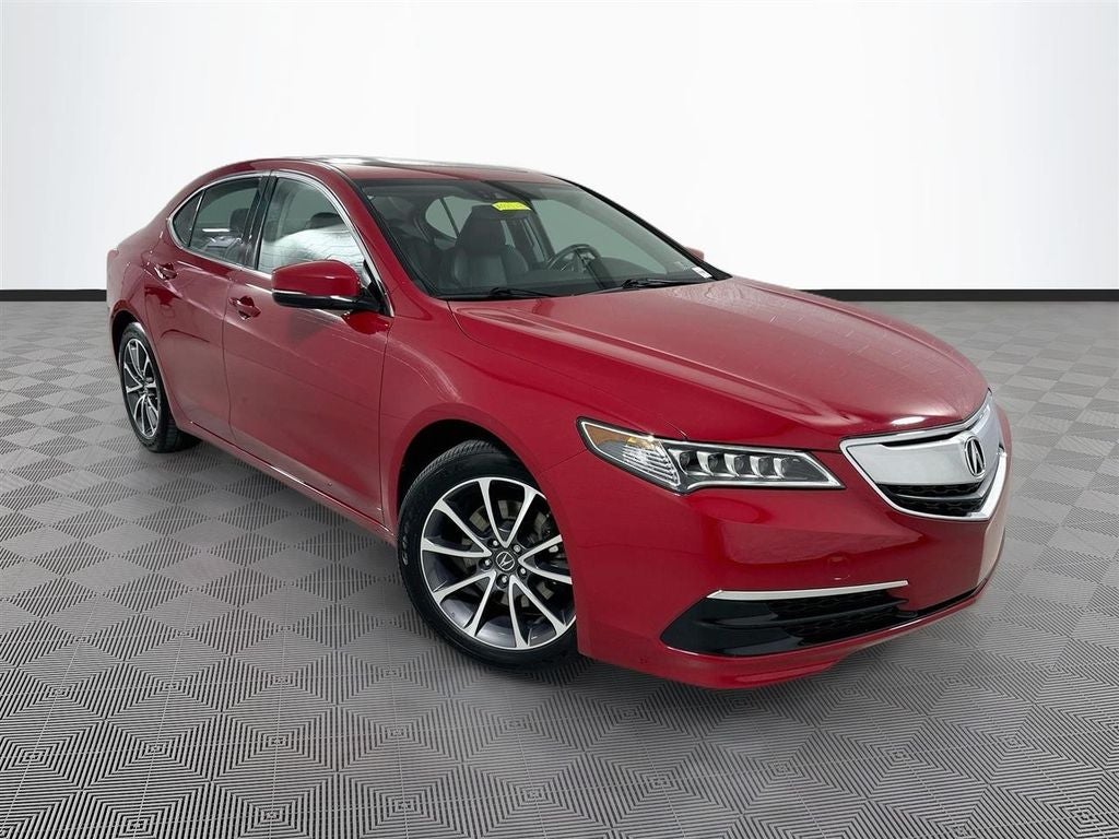 2017 Acura TLX 3.5L V6 SH-AWD w/Technology Package in Red — front three-quarter view