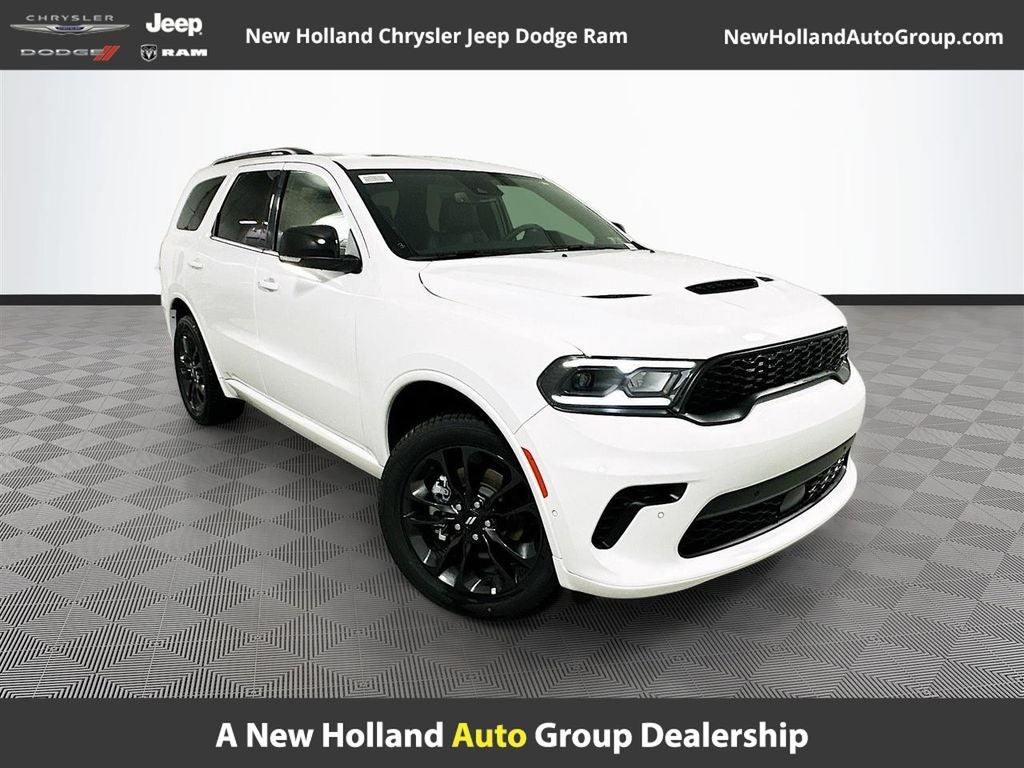 2026 Dodge Durango GT Plus in White Knuckle Clear-Coat Exterior Paint — front three-quarter view