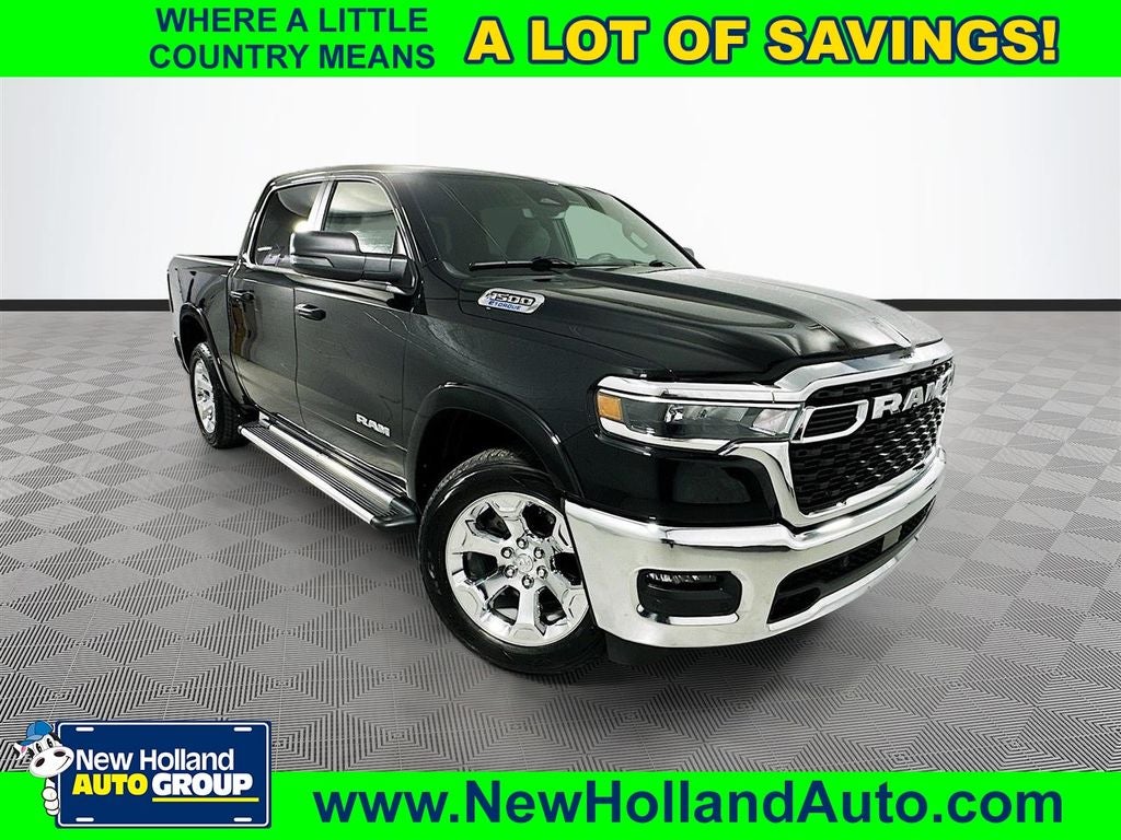 2025 RAM 1500 Big Horn/Lone Star in Diamond Black — front three-quarter view