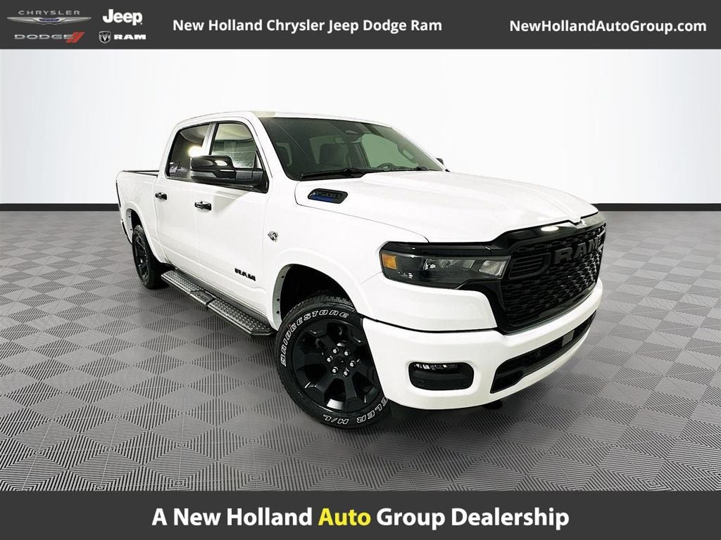 2026 RAM 1500 Big Horn/Lone Star in Bright White Clear-Coat Exterior Paint — front three-quarter view