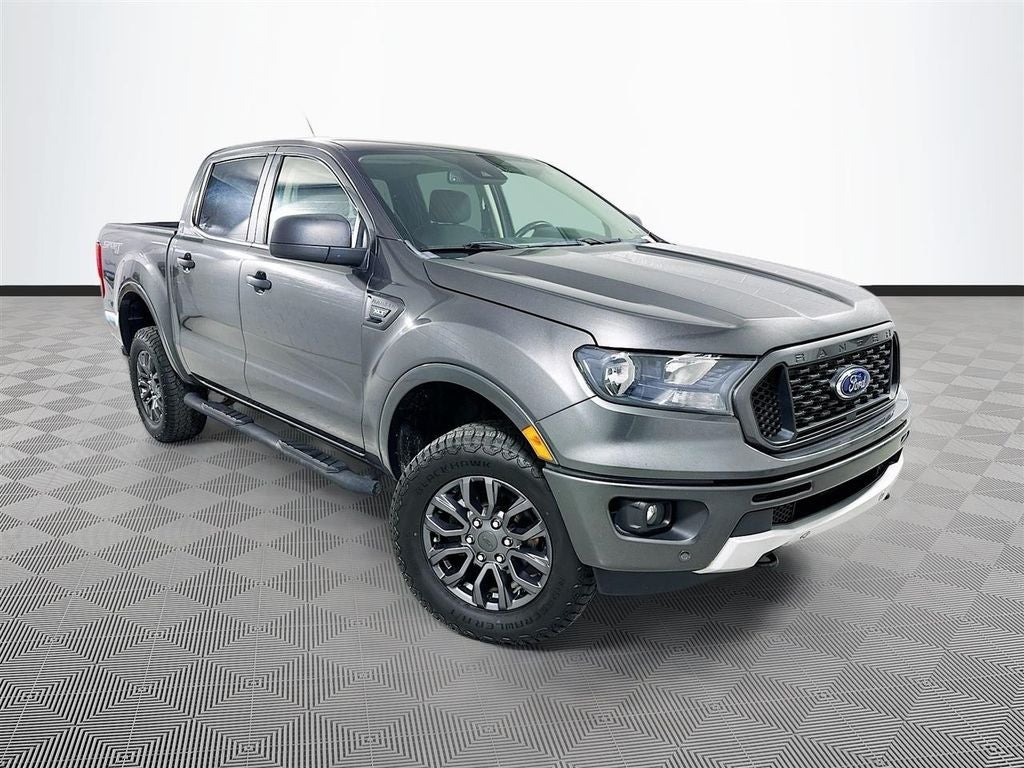 2020 Ford Ranger XLT in Magnetic Metallic — front three-quarter view