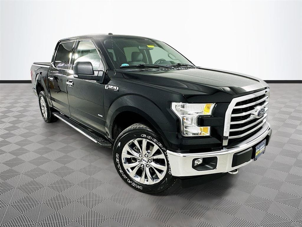 2017 Ford F-150 XLT in Shadow Black — front three-quarter view