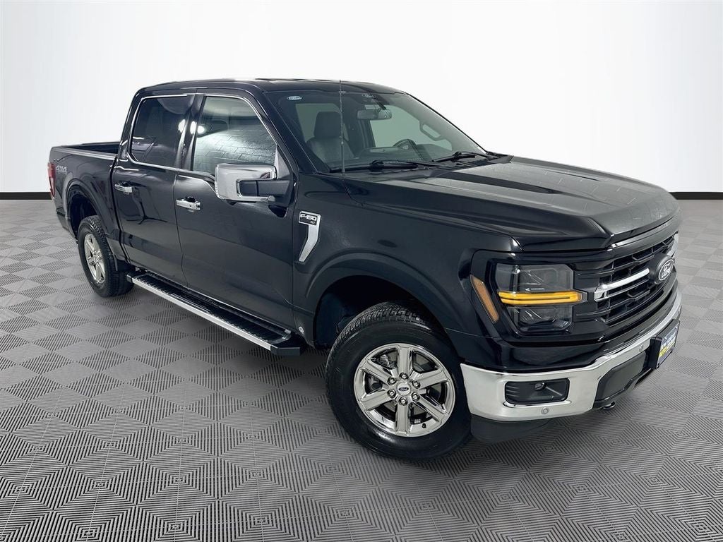 2024 Ford F-150 XLT in Black — front three-quarter view