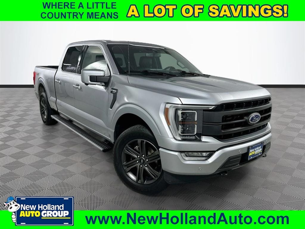 2022 Ford F-150 Lariat in Silver Metallic — front three-quarter view