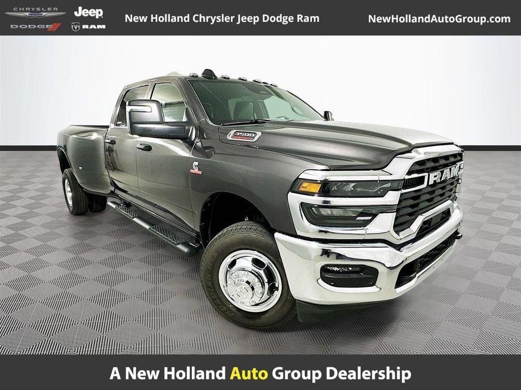 2026 RAM 3500 Tradesman in Granite Crystal Metallic Clear-Coat Exterior Paint — front three-quarter view