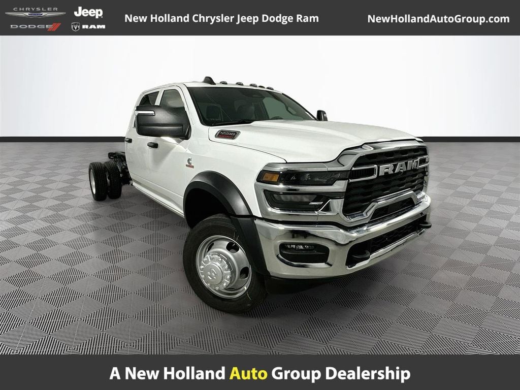 2026 RAM 5500HD Tradesman in Bright White Clear-Coat Exterior Paint — front three-quarter view