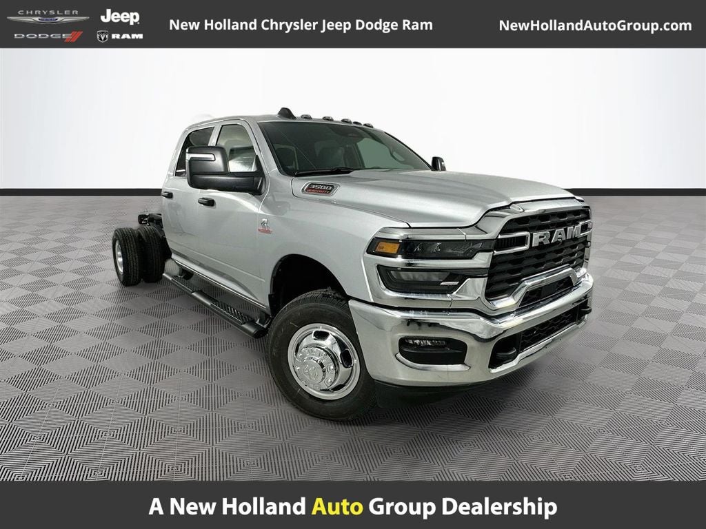 2026 RAM 3500 Tradesman in Silver-Zynith Exterior Paint — front three-quarter view