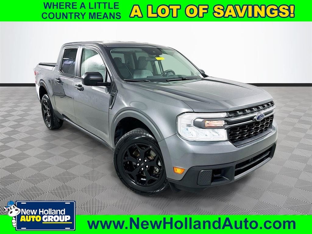 2022 Ford Maverick XLT in Gray Metallic — front three-quarter view