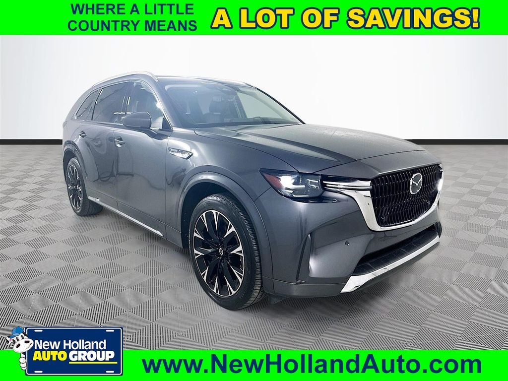 2024 Mazda Mazda CX-90 3.3 Turbo S in Machine Gray — front three-quarter view