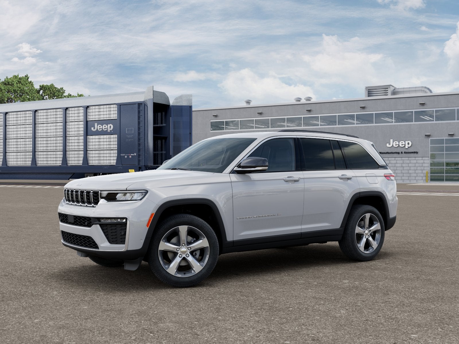 2026 Jeep Grand Cherokee GRAND CHEROKEE LIMITED 4X4 in Bright White Clear-Coat Exterior Paint — front three-quarter view