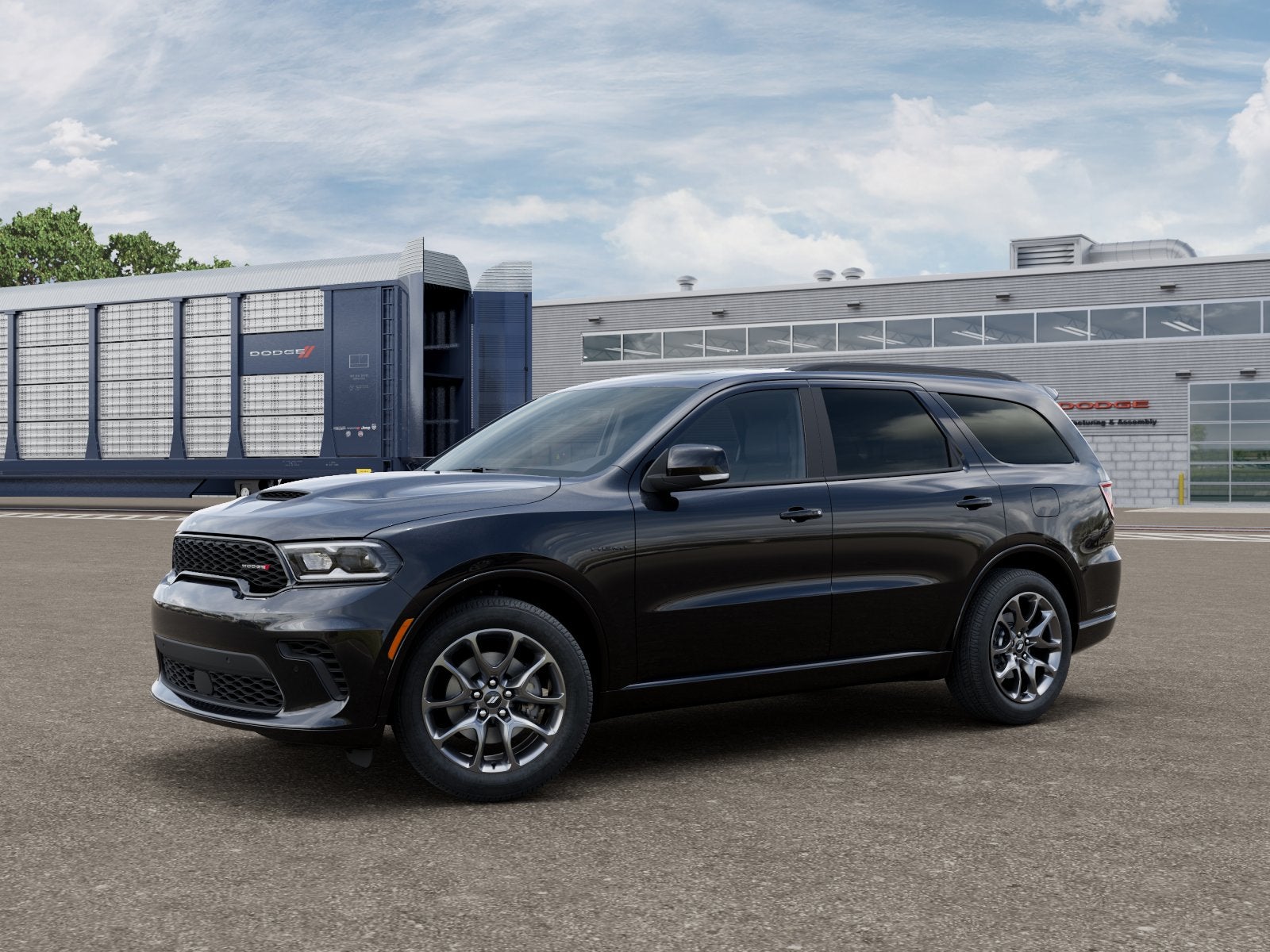 2026 Dodge Durango DURANGO GT PLUS AWD HEMI V8 in Diamond Black Clear-Coat Exterior Paint — front three-quarter view