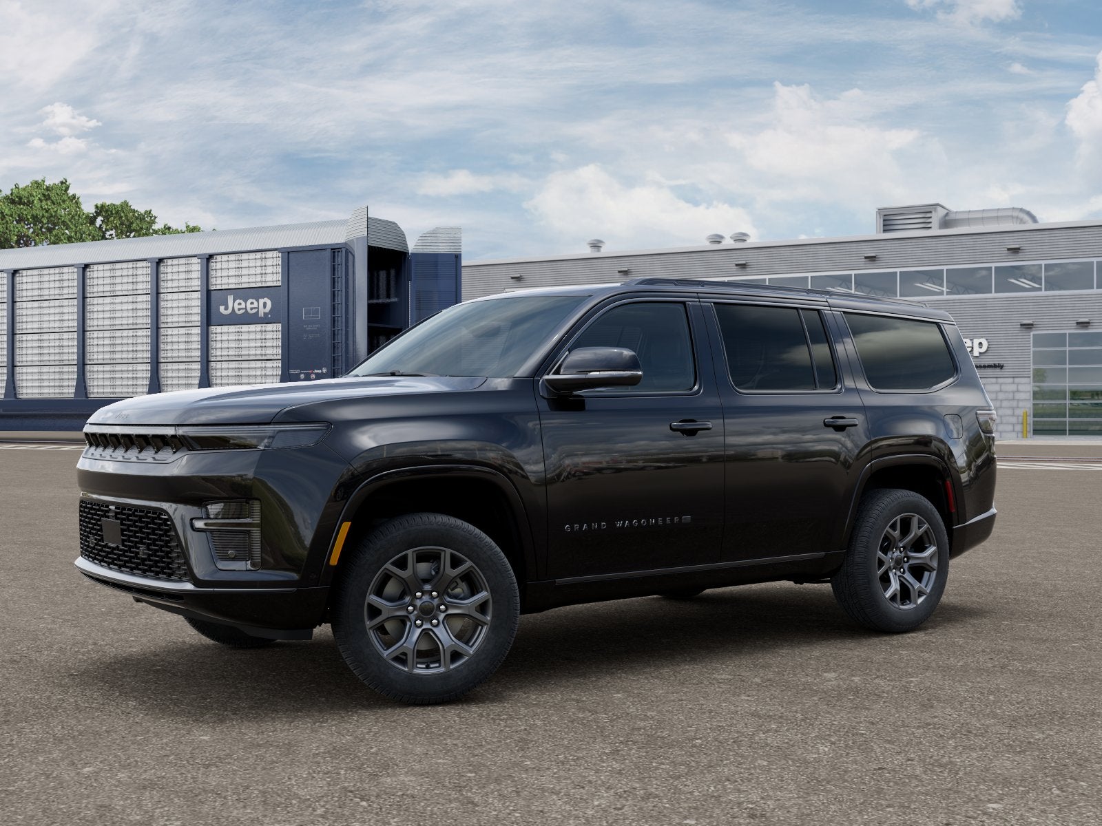 2026 Jeep Grand Wagoneer GRAND WAGONEER LIMITED ALTITUDE 4X4 in High Gloss Black Exterior Paint — front three-quarter view