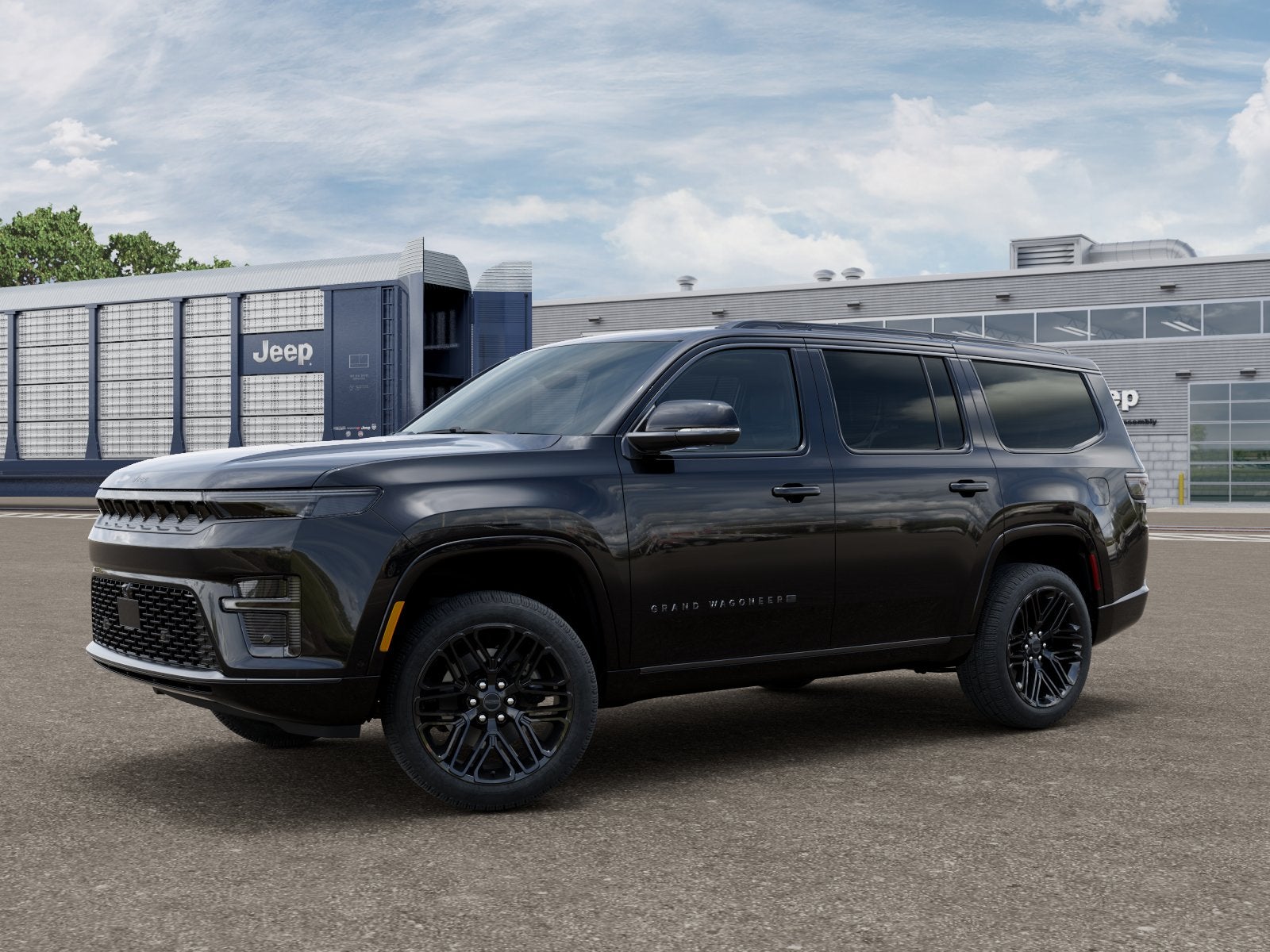 2026 Jeep Grand Wagoneer GRAND WAGONEER LIMITED RESERVE 4X4 in High Gloss Black Exterior Paint — front three-quarter view